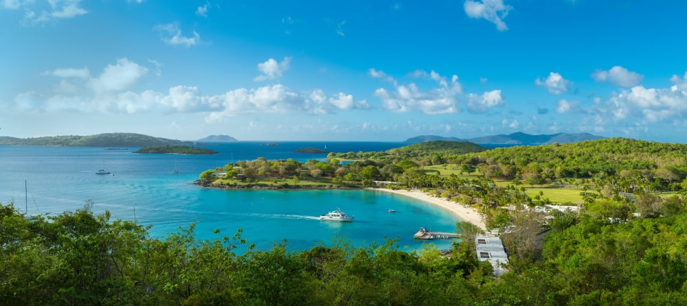 High angle view of the Caneel Bay St John US Virgin Islands Canvas Art - Panoramic Images (36 x 12)
