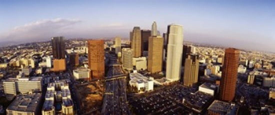 High angle view of the Financial District Los Angeles California USA Canvas Art - Panoramic Images (15 x 6)