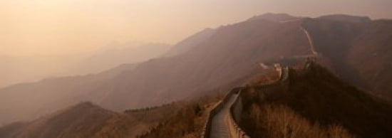 High angle view of the Great Wall Of China Mutianyu China Canvas Art - Panoramic Images (36 x 13)