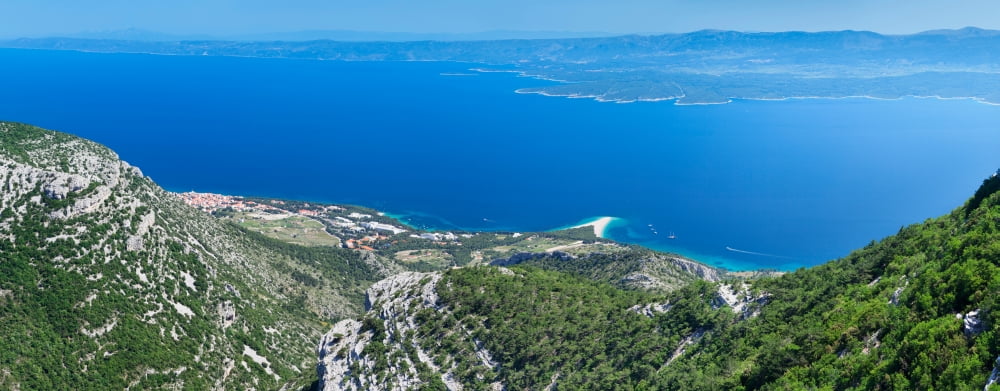 High angle view of the Hvar Island Brac Island Dalmatia Croatia Canvas Art - Panoramic Images (36 x 12)