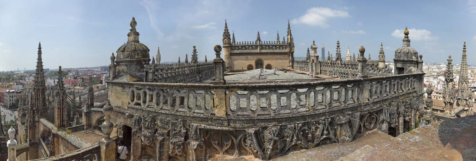 High angle view of the Seville Cathedral Seville Andalusia Spain Canvas Art - Panoramic Images (27 x 9)