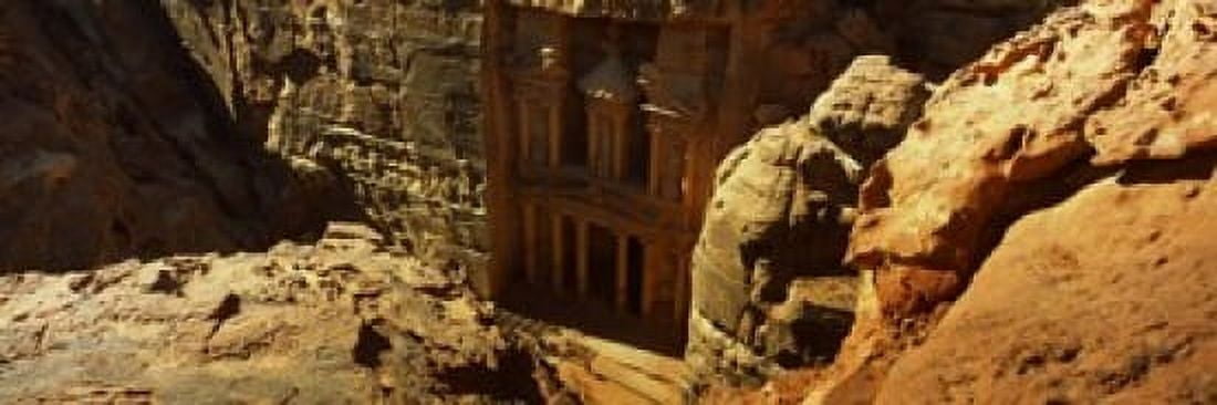 High angle view of the Treasury Wadi Musa Petra Jordan Canvas Art - Panoramic Images (18 x 6)