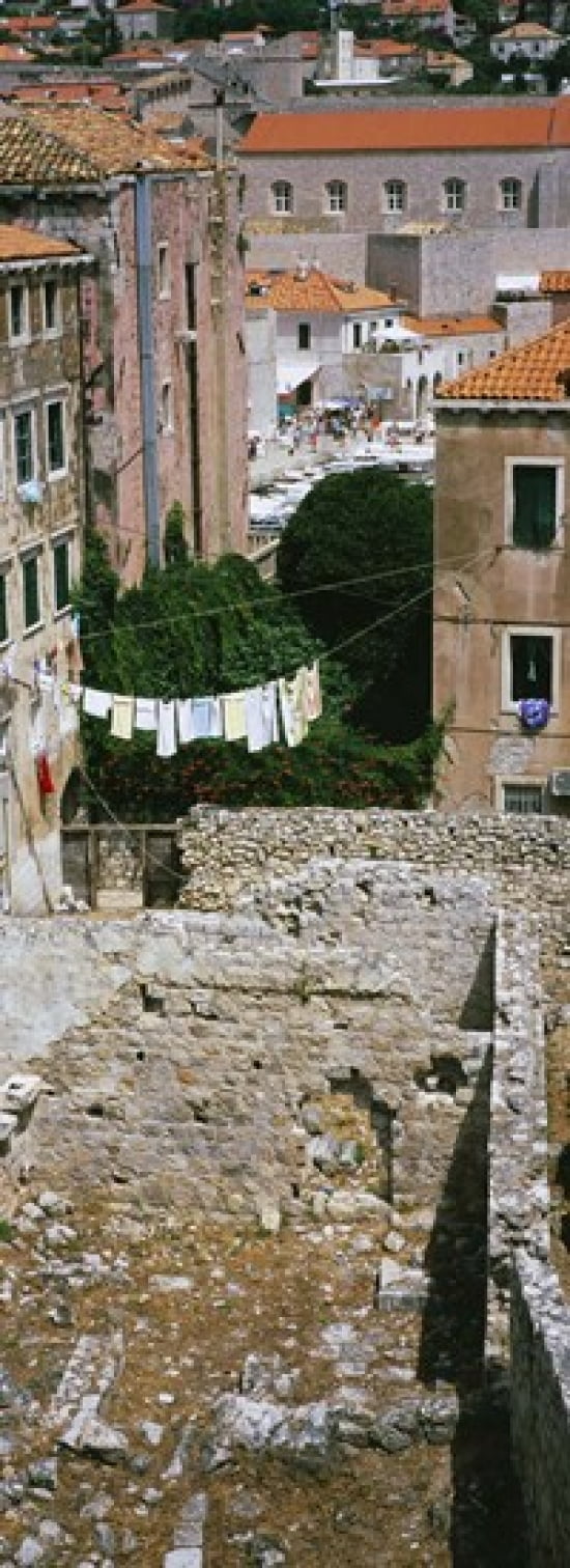 High angle view of the old ruins in a town Dubrovnik Croatia Canvas Art - Panoramic Images (36 x 13)
