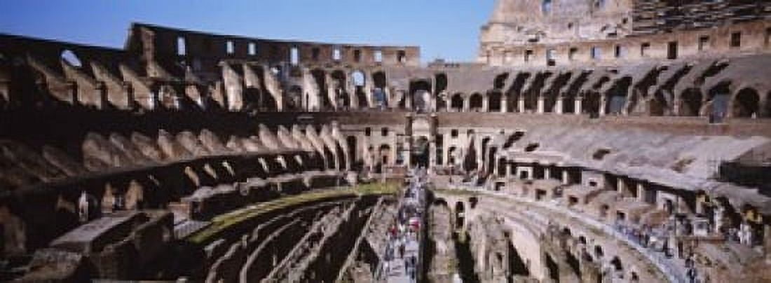 High angle view of tourists in an amphitheater Colosseum Rome Italy Canvas Art - Panoramic Images (18 x 7)