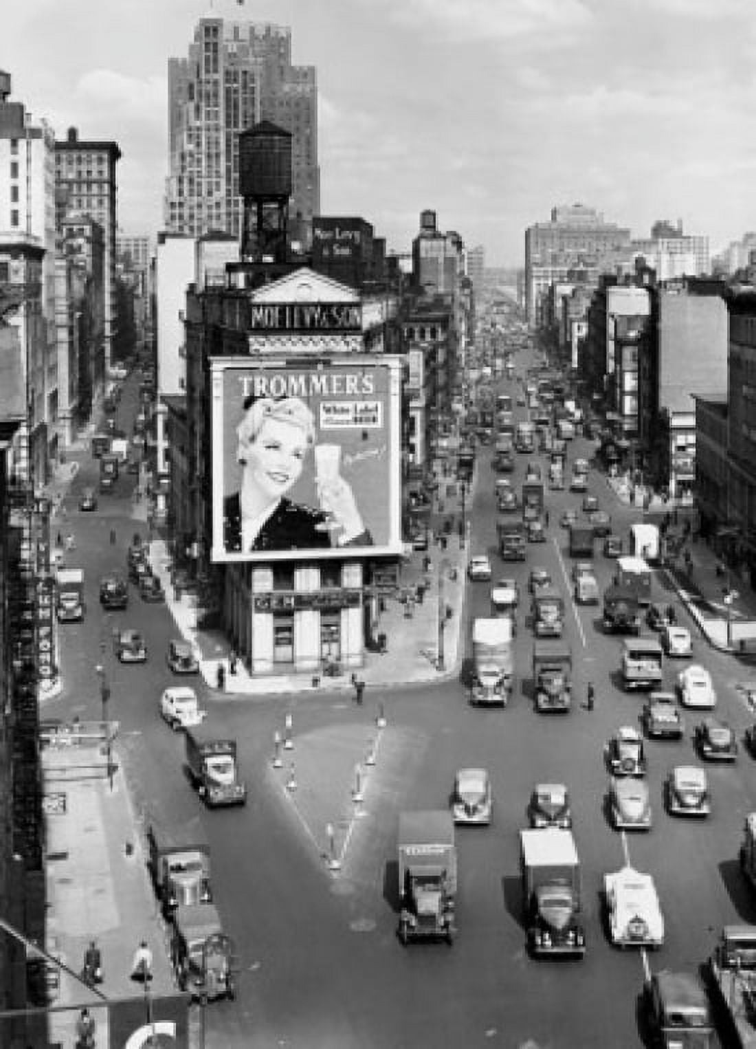 High angle view of traffic in a street Canal Street Manhattan New York City New York USA Canvas Art - (18 x 24)