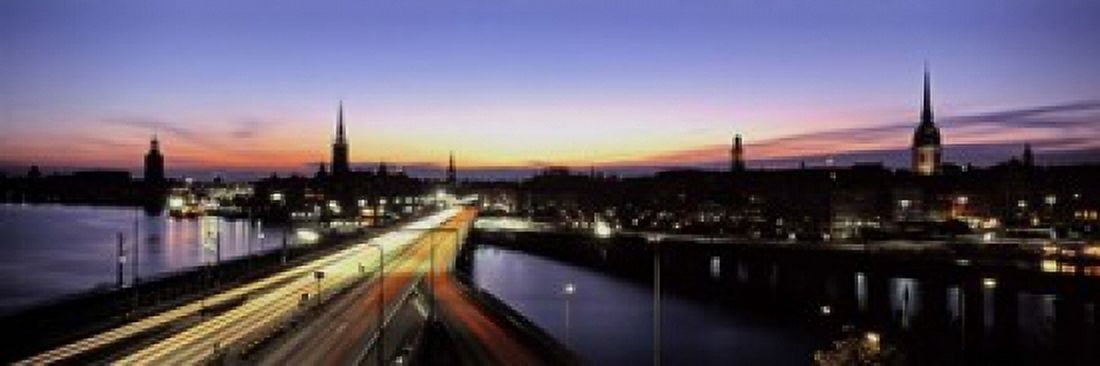 High angle view of traffic on a highway Stockholm Sweden Canvas Art - Panoramic Images (18 x 6)