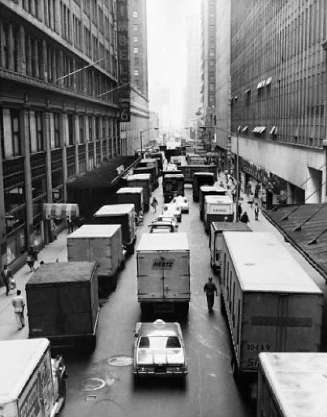 High angle view of traffic on the road Canvas Art - (18 x 24)