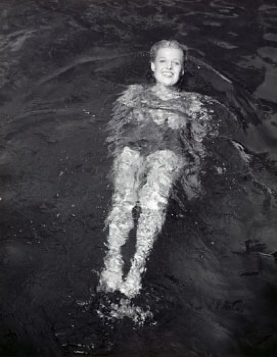 High angle view of young woman swimming Canvas Art - (18 x 24)