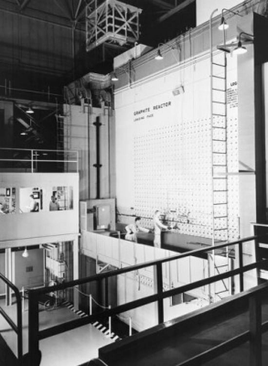 High angle view of scientists working in a nuclear laboratory Graphite Reactor Oak Ridge National Laboratory Oak Ridge Tennessee USA Canvas Art - (18 x 24)