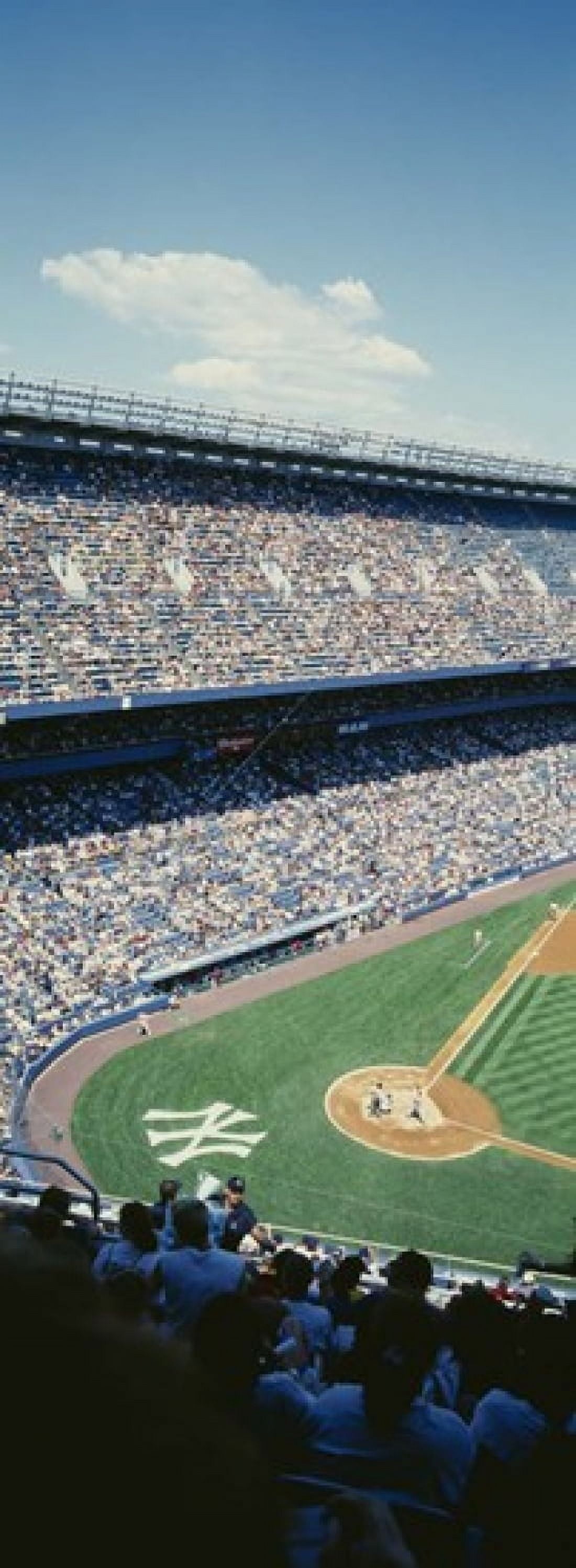 High angle view of spectators watching a baseball match in a stadium Yankee Stadium New York City New York State USA Canvas Art - Panoramic Images (18 x 7)