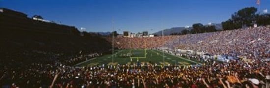 High angle view of spectators watching a football match in a stadium Rose Bowl Stadium Pasadena California USA Canvas Art - Panoramic Images (36 x 12)