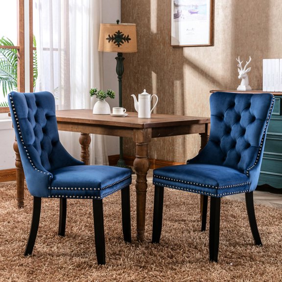 High-back Rubberwood Dining Chairs | Perfect for Family Dinners | Ensures Strong Back Support and Luxury Look