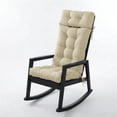thumbnail image 1 of Millsilo 3-Piece High Back Rocking Chair Cushion Set, 52" Seat & Back Support with Detachable Neck Pillow, Non-Slip Bottom & Ties— Beige, 1 of 8