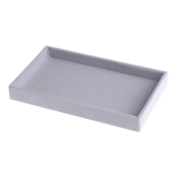 High-capacity Velvet Stackable Hard Tray Case Jewelry Packaging Display Storage Box Portable Ring Holder Necklace Organizer Box style3