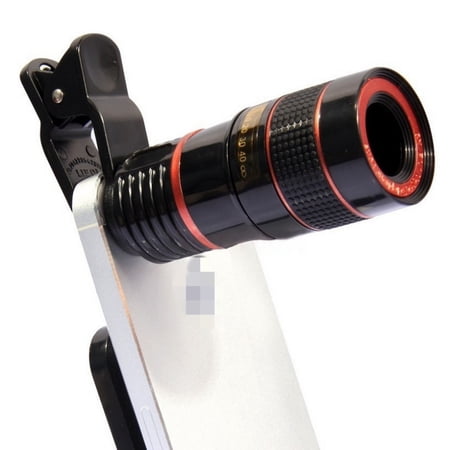 High-definition 8x Optical Zoom Clip-on Telephoto Lens for Smartphone, Portable for Night Photography & Stargazing, 2 Pack