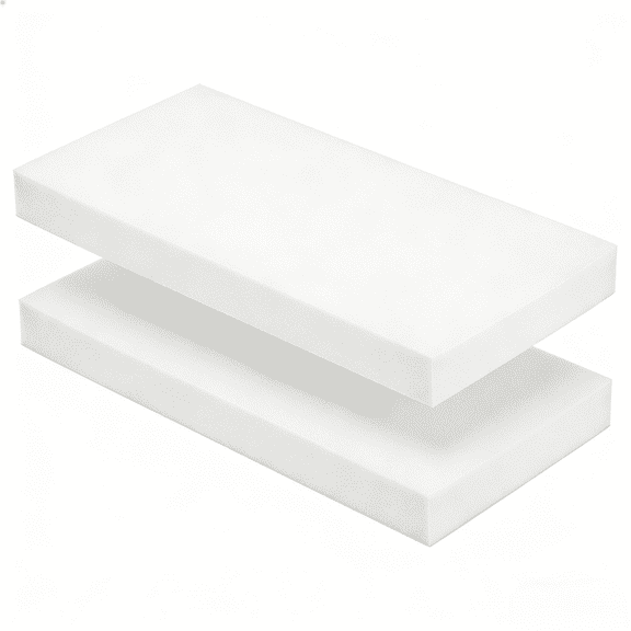 Millsilo Foam Cushion Replacement Pads - Firm, Box Edge - 2 Pack, 72 x 24 x 3 In