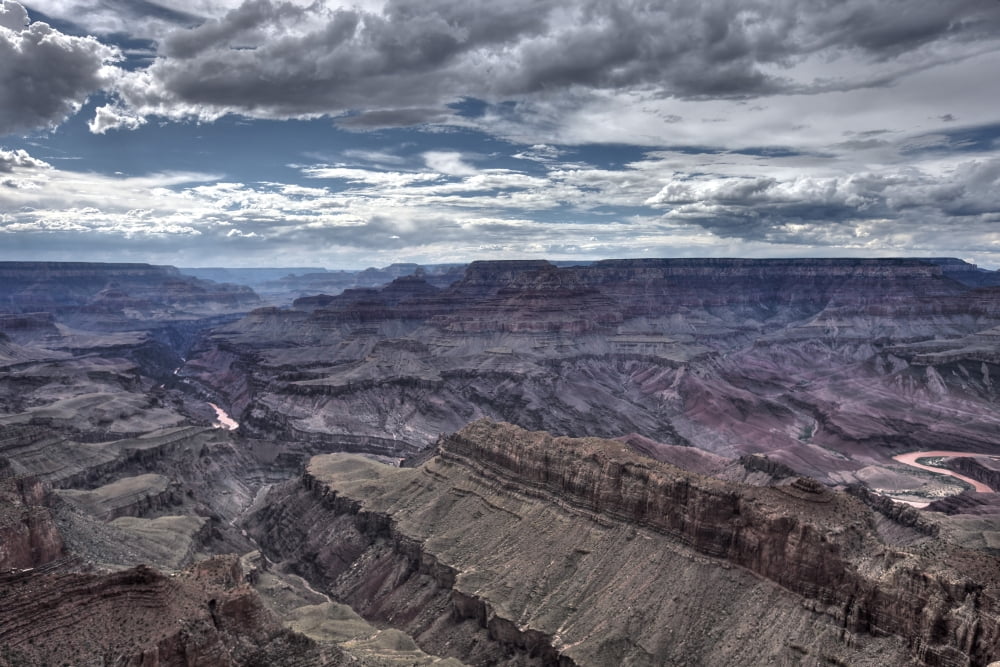 High dynamic range image of Grand Canyon from Lipan Point South Rim Arizona Canvas Art - Terry MooreStocktrek Images (35 x 23)