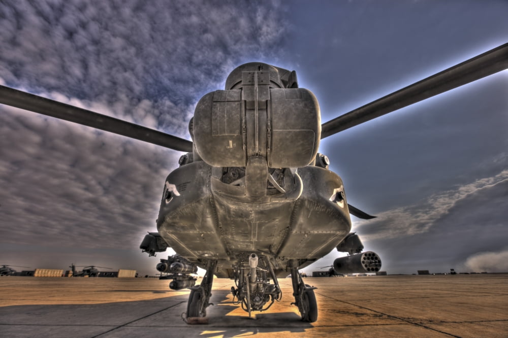 High dynamic range photo of an AH-64D Apache Longbow Block III attack helicopter Canvas Art - Terry MooreStocktrek Images (17 x 12)