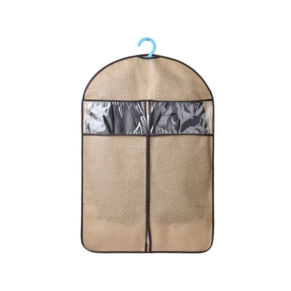 High-end Dark Red Garment Organizer Bag with Self-correcting Zipper Clothes Cover for Suits Shirts Dresses and Coats Breathable Dust Protection Cover for Travel and Storage with Zipper Pocket