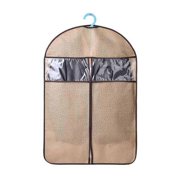 High-end Dark Red Garment Organizer Bag with Self-correcting Zipper Clothes Cover for Suits Shirts Dresses and Coats Breathable Dust Protection Cover for Travel and Storage with Zipper Pocket