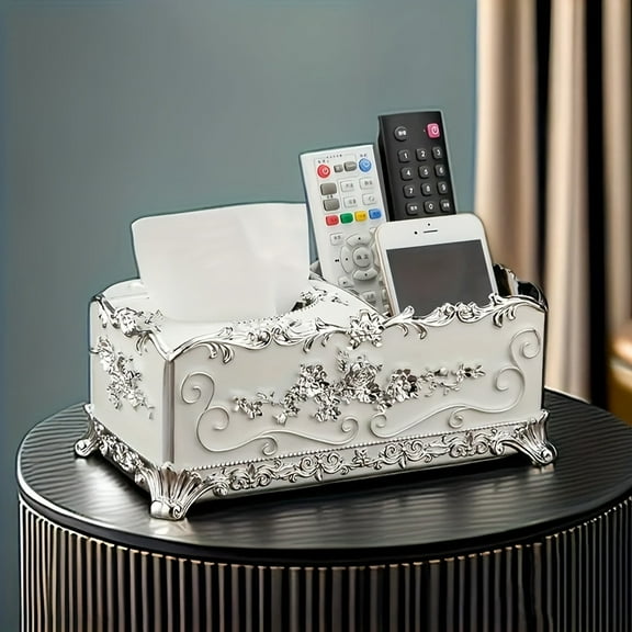 High-end European-style Tissue Box For Living Room Office Desktop Pen Remote Control Storage Box Upscale Restaurant Napkin Dispenser