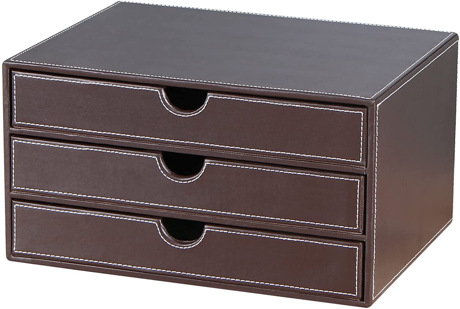 High-end PU Leather Desk Organizer File Cabinet Executive Office ...