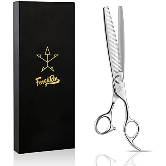High-end Professional Dog Grooming Thinning Scissors Teeth Cutting Blending Shears Pet Texturizing Shears 7.5 Inch Extremely Very Sharp Stainless Steel Alloy For Cat Horse And Other Animals