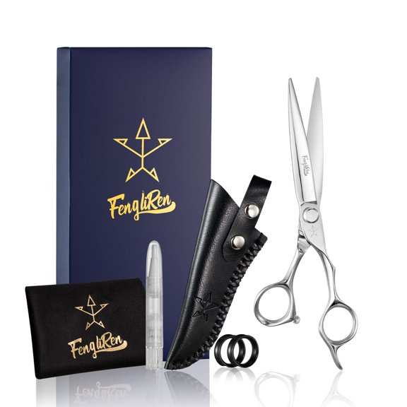 High-end Professional Extremely Very Sharp Barber Hair Cutting Scissors Hairdresser Shears For Hair 6.3 Inch Haircut Scissor Made Of Dynamic Steel Alloy For Hairdressing Salon and Home Use