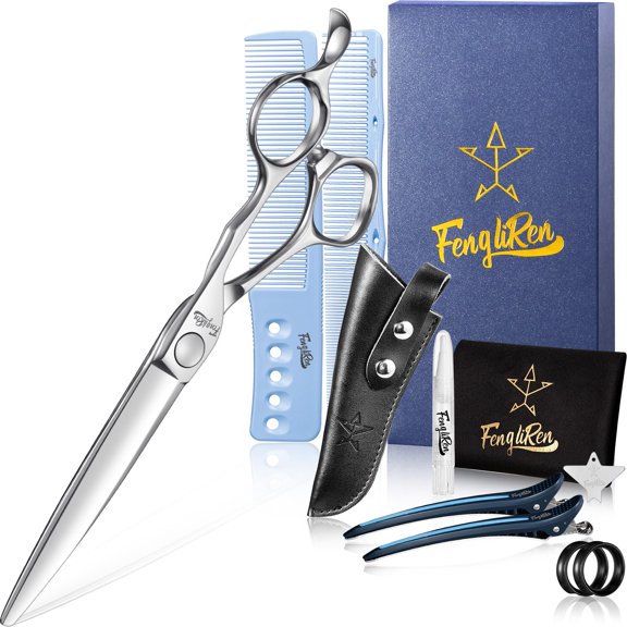 High-end Professional Extremely Very Sharp Barber Hair Cutting Scissors Hairdresser Shears For Hair 6.5 Inch Haircut Scissor Made Of Dynamic Stainless Steel For Hairdressing Salon Home Use