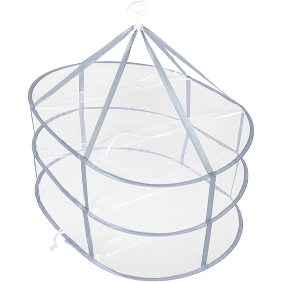 High-end Substance Laundry Rack Large Mesh Clothing Drying Rack 3 Layers for Travel Strong Structure Door Drying Rack for Laundry