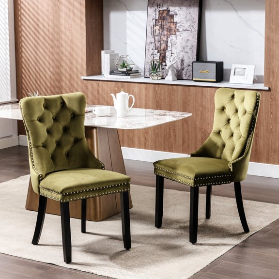 High-end Tufted with Nailhead Trim | High back support and warm atmosphere | Comfortable experience in various rooms