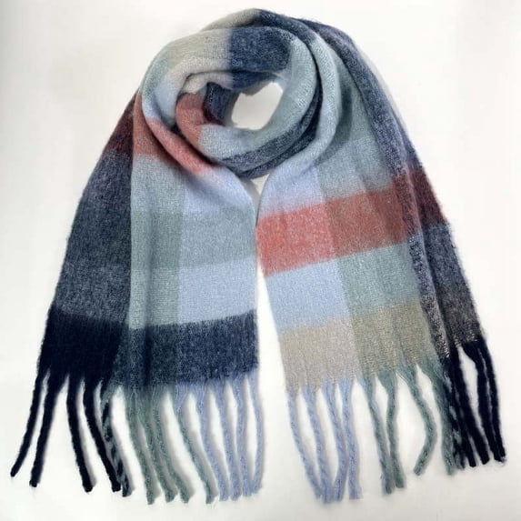 High-end Warm Thick Scarf for Women Winter Colorful AC Scarf Neck Warmer Shawl