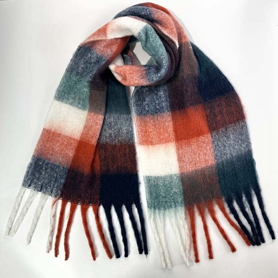 High-end Warm Thick Scarf for Women Winter Colorful AC Scarf Neck Warmer Shawl
