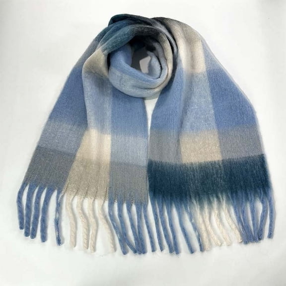 High-end Warm Thick Scarf for Women Winter Colorful AC Scarf Neck Warmer Shawl