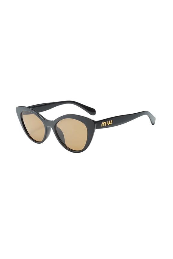 High end fashion sunglasses for women, luxury brand letter anti glare slimming retro cat eye sunglasses Gafas UV400