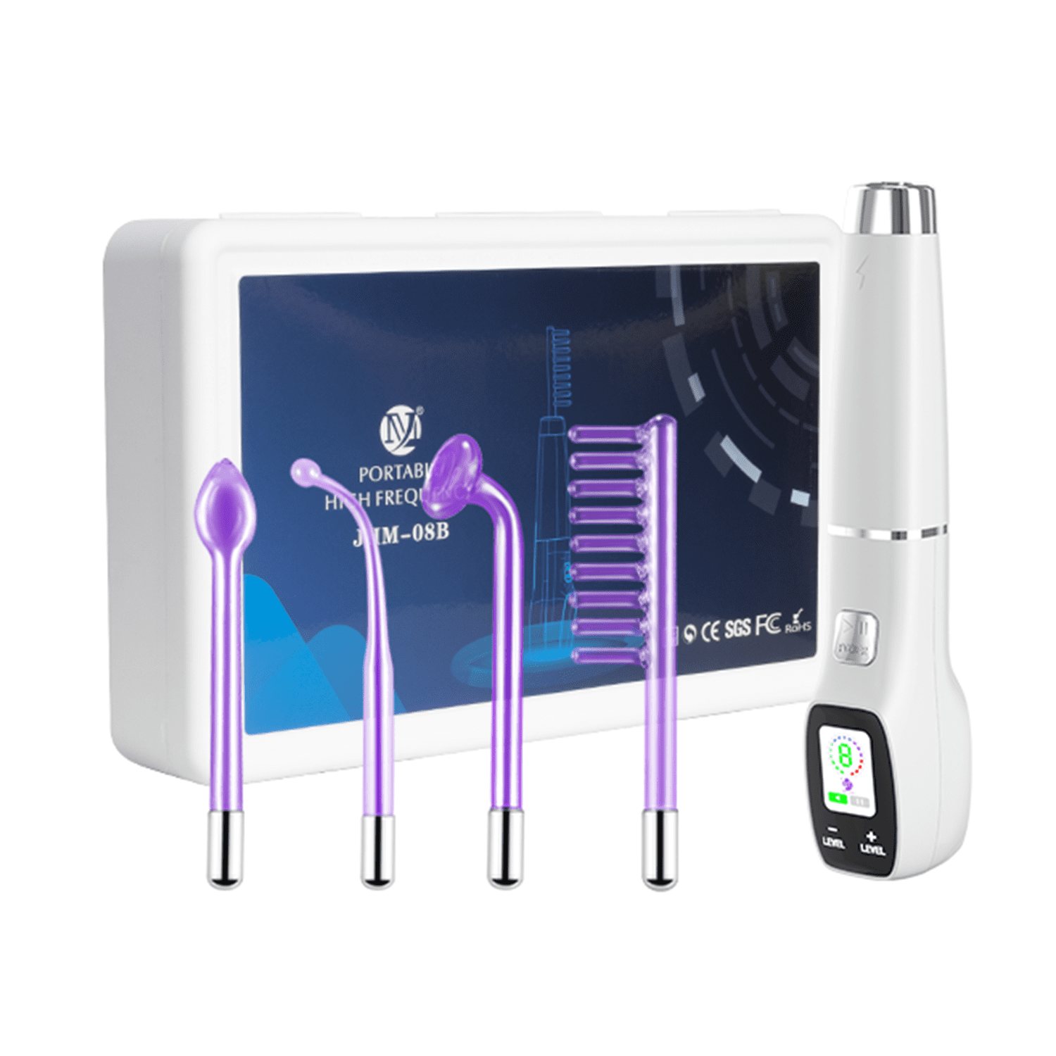 Highfrequency Facial Wand 4 in 1 Portable High Frequency Facial