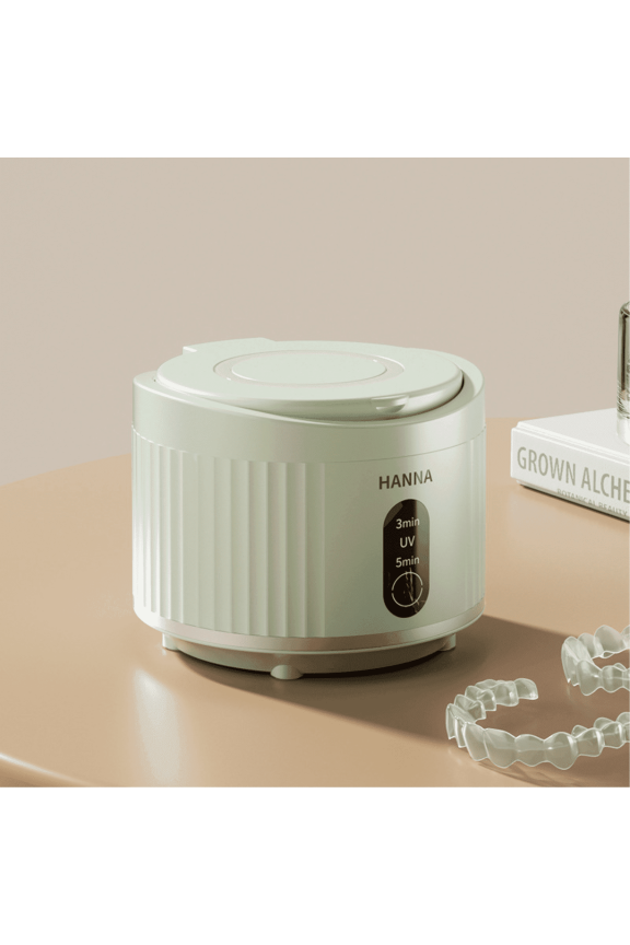 High-frequency Vibration Jewelry & Retainer Cleaner Machine, Multi-Speed & Timer, Portable Stainless Steel Design