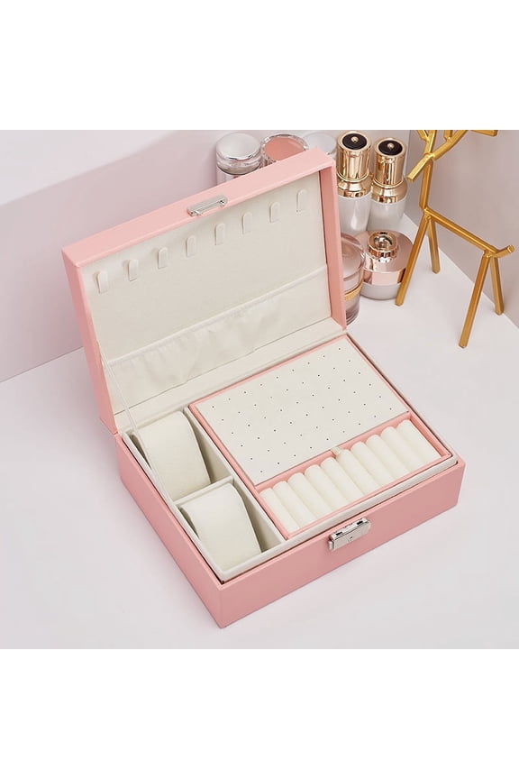 High-grade European-style large-capacity multi-layer jewelry storage box earrings earrings necklace ring jewelry display jewelry box
