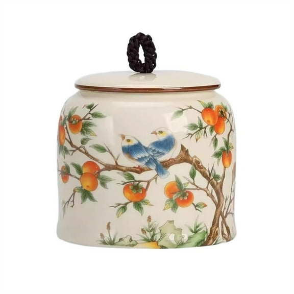 High-grade Hand-painted Ceramic Tea Canisters Kitchen Sealed Storage Jars Household Decorative Ornaments