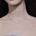 thumbnail image 1 of High-grade Niche Women's S925 Sterling Silver Small Square Diamond Clavicle Necklace, 1 of 2