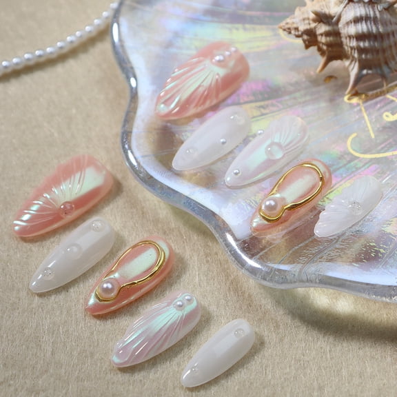 High-grade Summer Aurora Pure Desire Pearl Shell Manicure