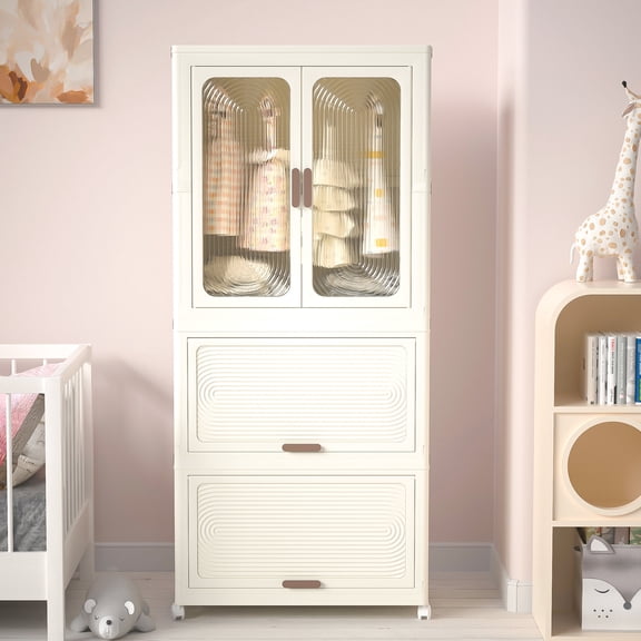 High - load Cubes, Quick Assembly - Cream White American Design Wardrobe