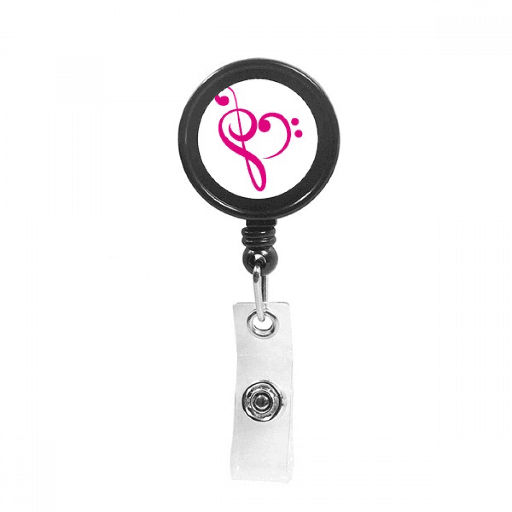 High-nute Low-nute Hearts Retractable Keychain Badge Holder ID Badge