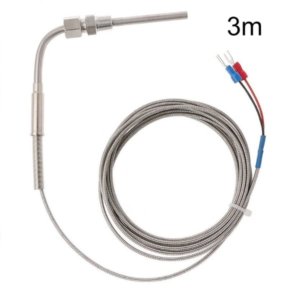 High performance K Type Thermocouple Sensor for Motor Exhaust Gas Temp Probe EGT with 200cm Cable and Adjustable Lock