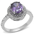 thumbnail image 1 of High polished (no plating) Stainless Steel Ring with AAA Grade CZ in Amethyst for Women Amethyst Stone Color Style TK3032 Size 6, 1 of 4