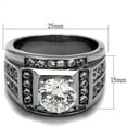 thumbnail image 1 of High polished (no plating) Stainless Steel Ring with AAA Grade CZ in Clear for Women Clear Stone Color Style TK2305 Size 8, 1 of 3