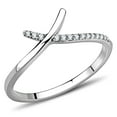 thumbnail image 1 of High polished (no plating) Stainless Steel Ring with AAA Grade CZ in Clear for Women Style DA154, 1 of 5