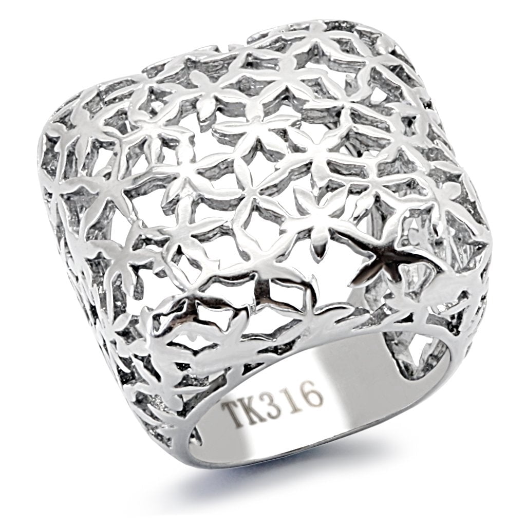 No Stone Rings High polished (no plating) Stainless Steel Ring with No Stone for Women ...