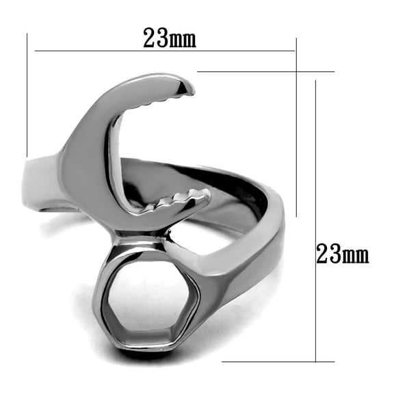 High polished (no plating) Stainless Steel Ring with No Stone for Women Novelty Theme No Stone Stone Color Style TK2396 Size 10