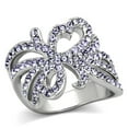 thumbnail image 1 of High polished (no plating) Stainless Steel Ring with Top Grade Crystal in Light Sapphire for Women Light Sapphire Stone Color Style TK869 Size 10, 1 of 4